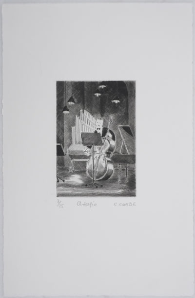 Camille COMBE : Adagio, Gravure originale signée
