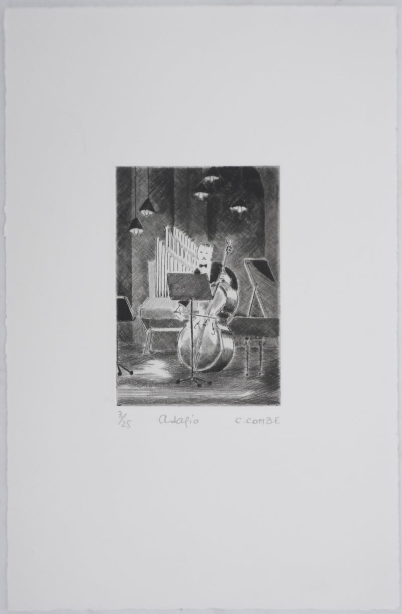 Camille COMBE : Adagio, Gravure originale signée