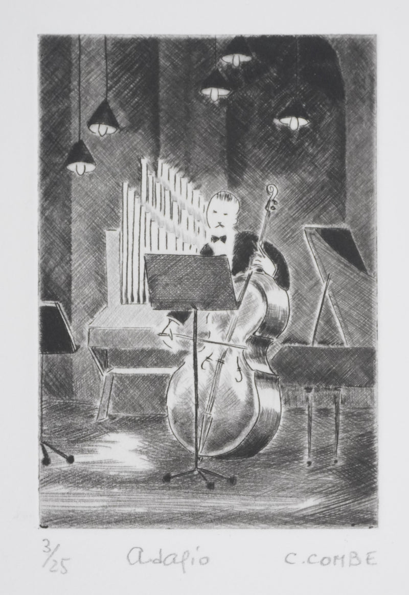 Camille COMBE : Adagio, Gravure originale signée