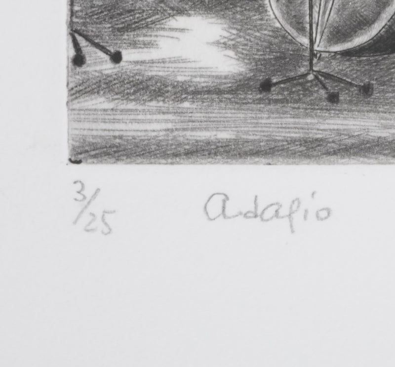 Camille COMBE : Adagio, Gravure originale signée