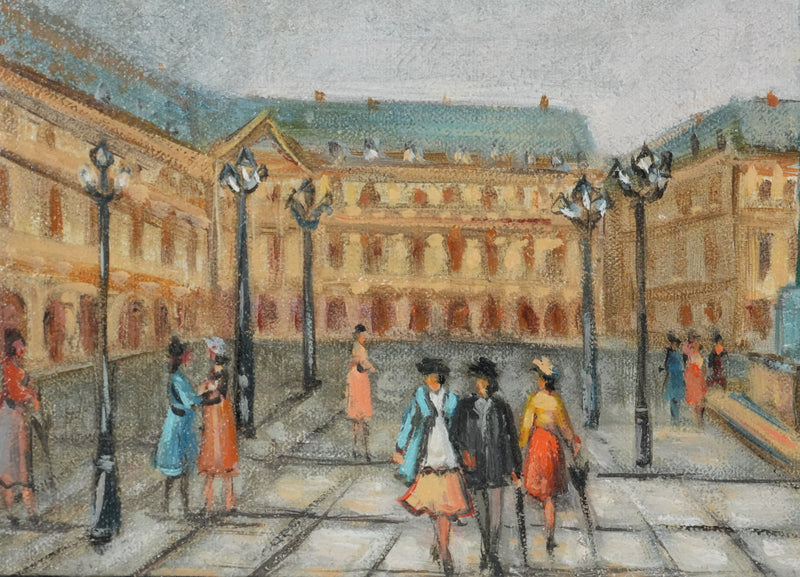 Michel PABOIS : Paris, La place Vendôme, Huile sur toile originale signée