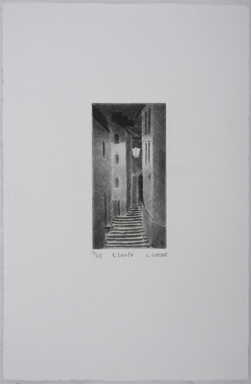 Camille COMBE : Clarté, Gravure originale signée