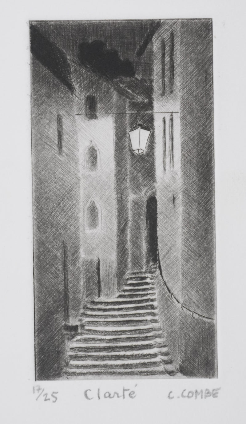 Camille COMBE : Clarté, Gravure originale signée