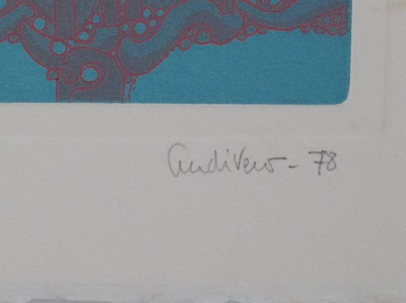 Antonio ANDIVERO : La cathédrale, Gravure originale signée