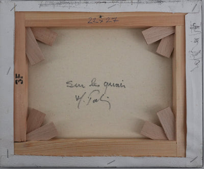 Michel PABOIS : Paris, Vue sur la Tour Eiffel et Notre Dame, Huile sur toile originale signée