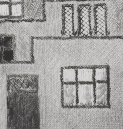 Camille COMBE : Carillon à minuit, Gravure originale signée