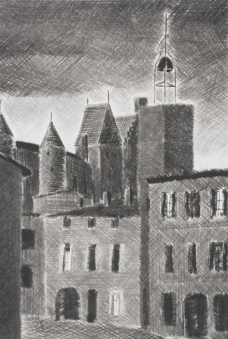 Camille COMBE : Le point du jour, Gravure originale signée