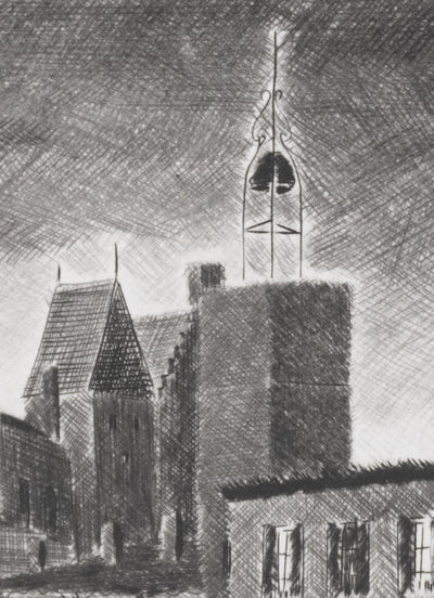 Camille COMBE : Le point du jour, Gravure originale signée