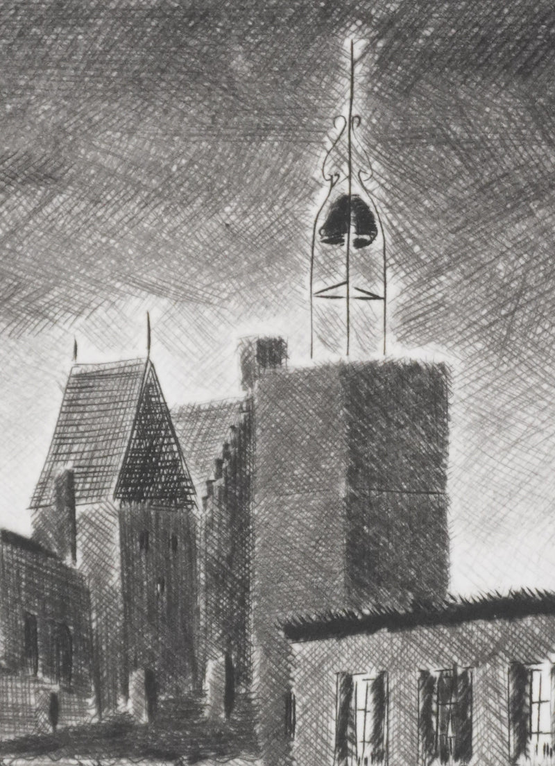 Camille COMBE : Le point du jour, Gravure originale signée