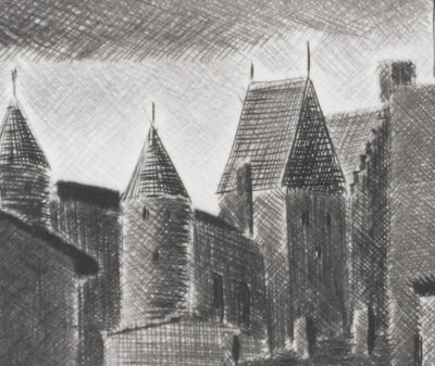 Camille COMBE : Le point du jour, Gravure originale signée