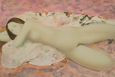 Alain BONNEFOIT : Nu féminin détendu, Lithographie originale signée