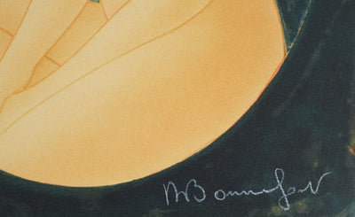 Alain BONNEFOIT : Nu au médaillon, Lithographie originale signée