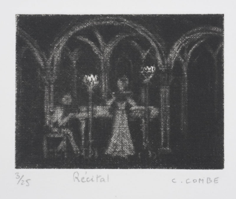 Camille COMBE : Récital, Gravure originale signée
