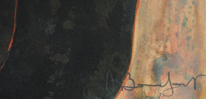 Alain BONNEFOIT : Nu féminin sur le divan, Lithographie originale signée