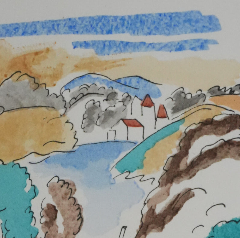 Adolphe FEDER : A cheval, Lithographie originale signée