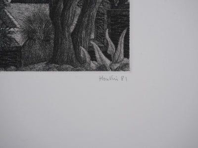 François HOUTIN : Le toucher, Gravure originale signée