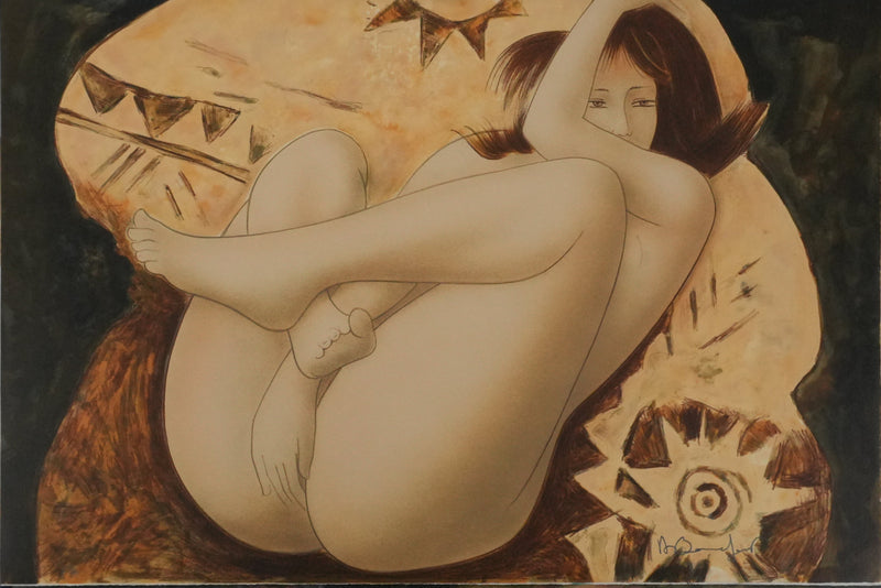 Alain BONNEFOIT : Intimité féminine, Lithographie originale signée