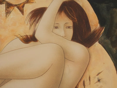 Alain BONNEFOIT : Intimité féminine, Lithographie originale signée