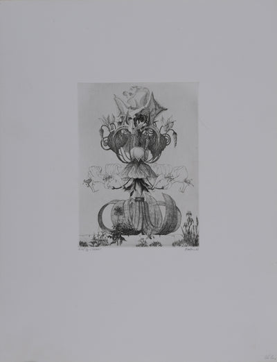 François HOUTIN : L'odorat, Gravure originale signée