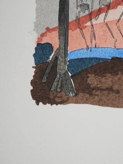 Adolphe FEDER : Bal des pendus, Lithographie originale signée