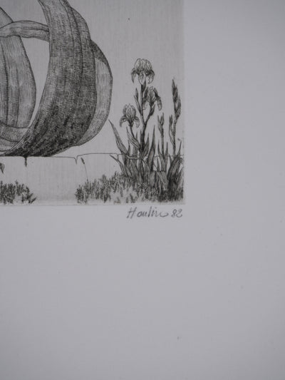 François HOUTIN : L'odorat, Gravure originale signée