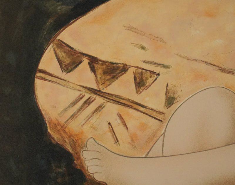 Alain BONNEFOIT : Intimité féminine, Lithographie originale signée