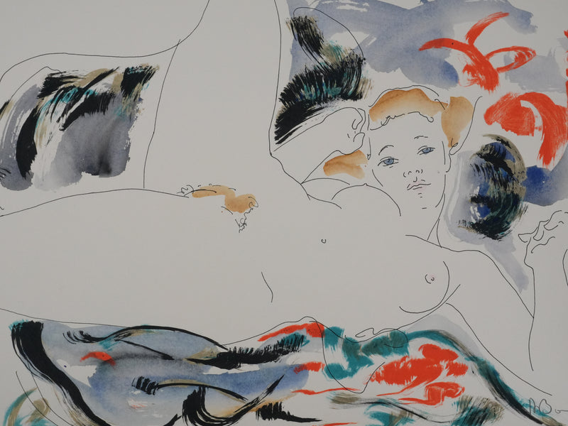 Alain BONNEFOIT : Nu dynamique, Lithographie originale signée