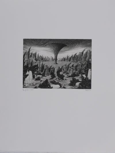 François HOUTIN : L'ouïe, Gravure originale signée