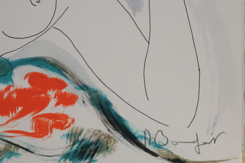 Alain BONNEFOIT : Nu dynamique, Lithographie originale signée