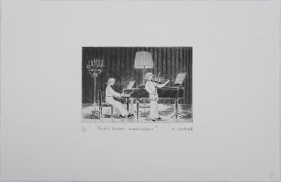 Camille COMBE : Nous serons musiciens, Gravure originale signée