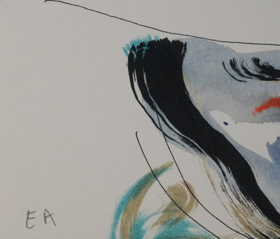 Alain BONNEFOIT : Nu dynamique, Lithographie originale signée