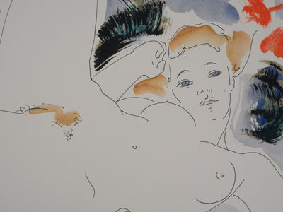 Alain BONNEFOIT : Nu dynamique, Lithographie originale signée