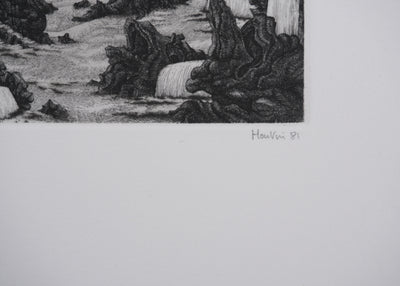 François HOUTIN : L'ouïe, Gravure originale signée