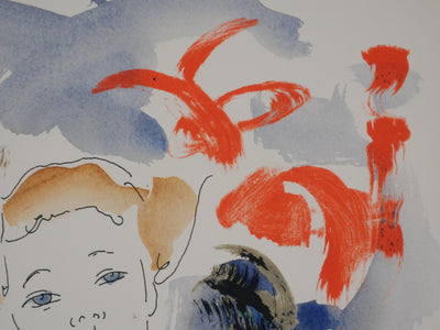 Alain BONNEFOIT : Nu dynamique, Lithographie originale signée