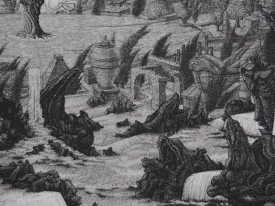 François HOUTIN : L'ouïe, Gravure originale signée