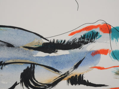 Alain BONNEFOIT : Nu dynamique, Lithographie originale signée