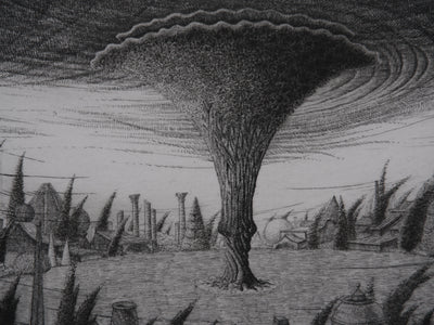 François HOUTIN : L'ouïe, Gravure originale signée