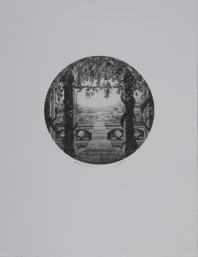 François HOUTIN : La vue, Gravure originale signée