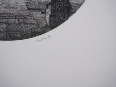 François HOUTIN : La vue, Gravure originale signée
