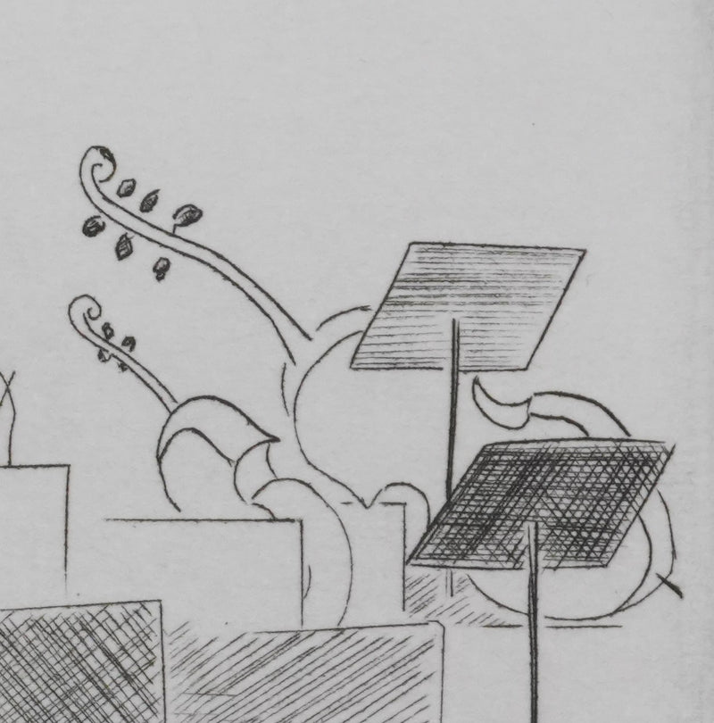 Camille COMBE : Concert à Ausbach, Gravure originale signée