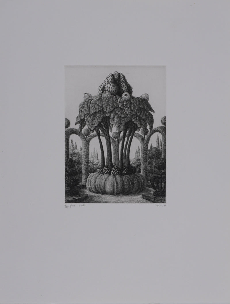 François HOUTIN : Le goût, Gravure originale signée