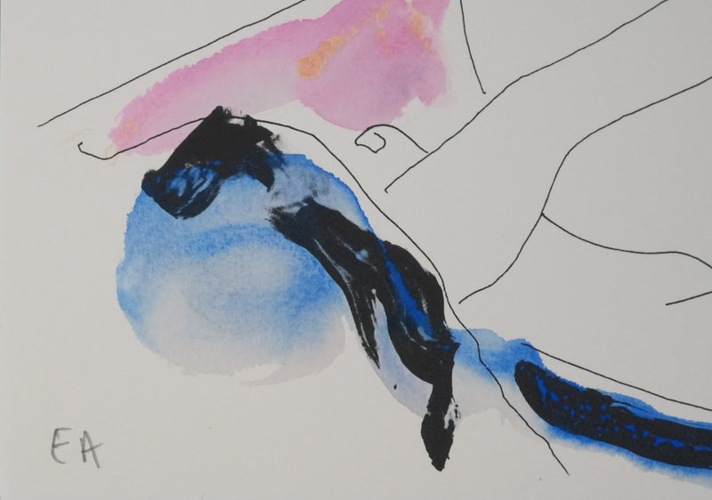 Alain BONNEFOIT : Nu féminin au drapé rose, Lithographie originale signée