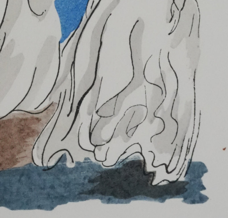 Adolphe FEDER : Les anges, Lithographie originale signée