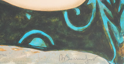 Alain BONNEFOIT : Nu féminin en turban, Lithographie originale signée