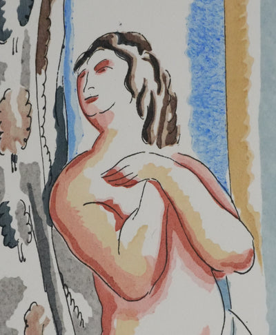 Adolphe FEDER : Portrait antique, Lithographie originale signée