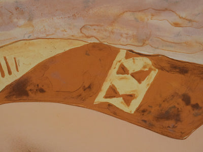 Alain BONNEFOIT : Nu féminin en turban, Lithographie originale signée