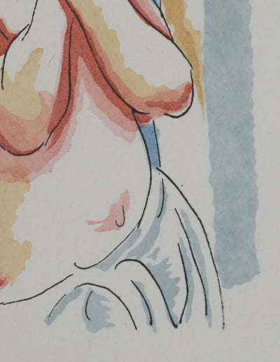 Adolphe FEDER : Portrait antique, Lithographie originale signée