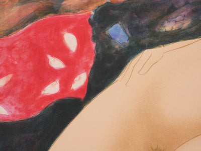 Alain BONNEFOIT : Nu endormie, Lithographie originale signée