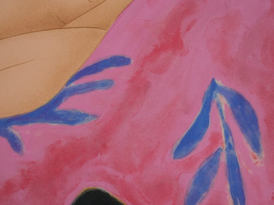 Alain BONNEFOIT : Nu endormie, Lithographie originale signée