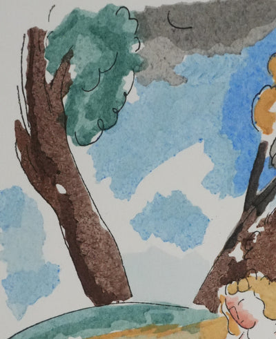 Adolphe FEDER : Matinée d'ivresse, Lithographie originale signée